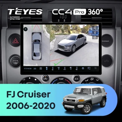 Штатная магнитола Teyes CC4 Pro 360 8/128 Toyota FJ Cruiser J15 (2006-2020) (13")