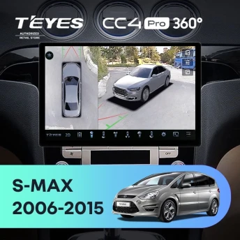 Штатная магнитола Teyes CC4 Pro 360 12/256 Ford S-MAX 1 (2006-2015) F1 (13")