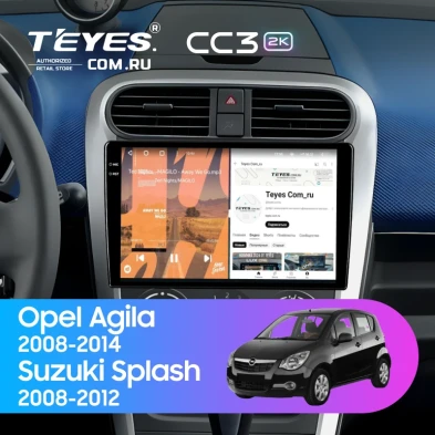 Штатная магнитола Teyes CC3 2K 4/64 Opel Agila (2008-2014)
