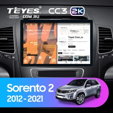 Штатная магнитола Teyes CC3 2K 6/128 Kia Sorento 2 II XM (2012-2021) F1 (11")