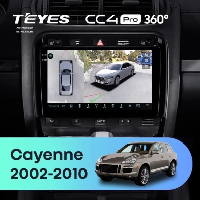 Штатная магнитола Teyes CC4 Pro 360 8/128 Porsche Cayenne I 1 9PA (2002-2010)