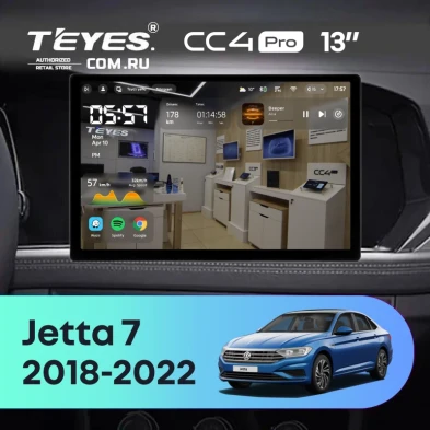 Штатная магнитола Teyes CC4 Pro 12/256 Volkswagen Jetta 7 (2018-2022) (13")