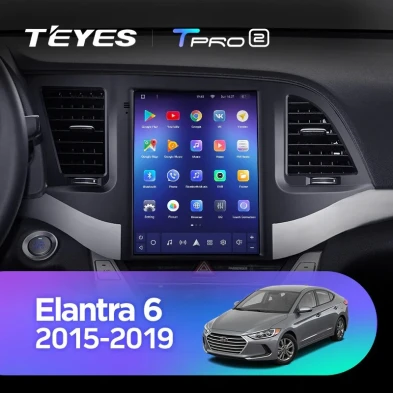 Штатная магнитола Tesla style Teyes TPRO 2 4/64 Hyundai Elantra 6 (2015-2019) Тип-B