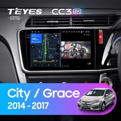 Штатная магнитола Teyes CC3 2K 4/64 Honda City (2014-2017) Тип-B Правый руль