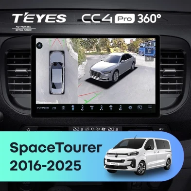 Штатная магнитола Teyes CC4 Pro 360 8/128 Citroen SpaceTourer (2016-2026) (13")