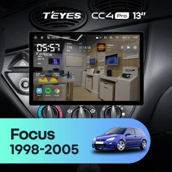 Штатная магнитола Teyes CC4 Pro 8/128 Ford Focus 1 (1998-2005) (13")
