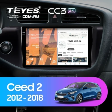 Штатная магнитола Teyes CC3 2K 4/32 Kia Ceed 2 JD (2012-2018) (матовая)
