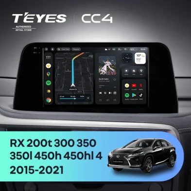 Штатная магнитола Teyes CC4 6/64 Lexus RX200t RX300 RX350 RX350l RX450h RX450hl AL20 IV (2015-2021)