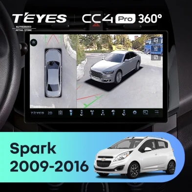 Штатная магнитола Teyes CC4 Pro 360 8/128 Chevrolet Spark M300 (2009-2016) F1 (13")