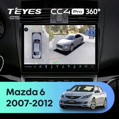 Штатная магнитола Teyes CC4 Pro 360 8/128 Mazda 6 2 GH (2007-2012) (11")