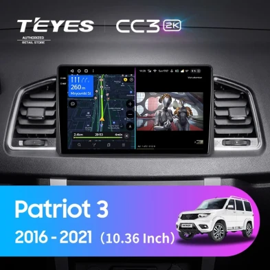 Штатная магнитола Teyes CC3 2K 360 6/128 UAZ Patriot 3 (2016-2021) F2