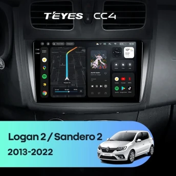 Штатная магнитола Teyes CC4 6/64 Renault Logan 2 (2012-2022) F2