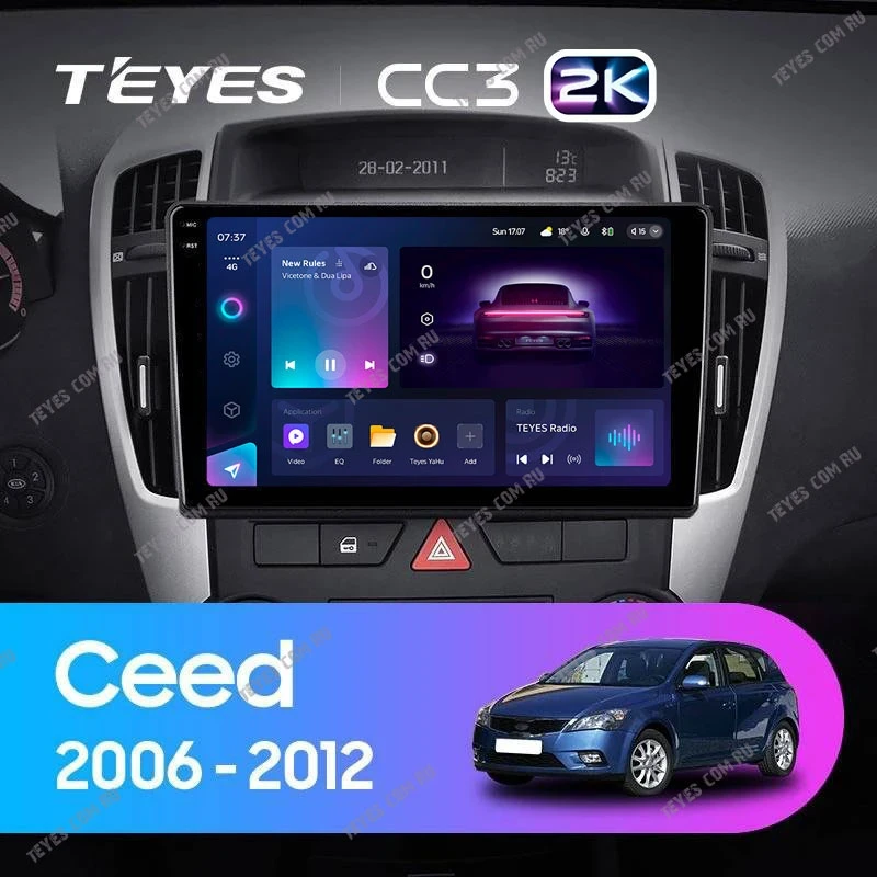 Штатная магнитола Teyes CC3 2K 6/128 Kia Ceed (2006-2009)