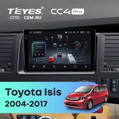 Штатная магнитола Teyes CC4 Pro 8/128 Toyota Isis (2004-2017)
