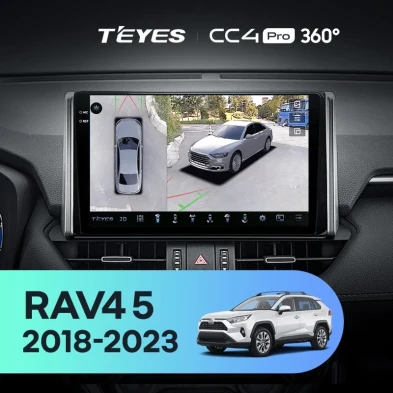 Штатная магнитола Teyes CC4 Pro 360 8/128 Toyota RAV4 XA50 (2018-2023) F1