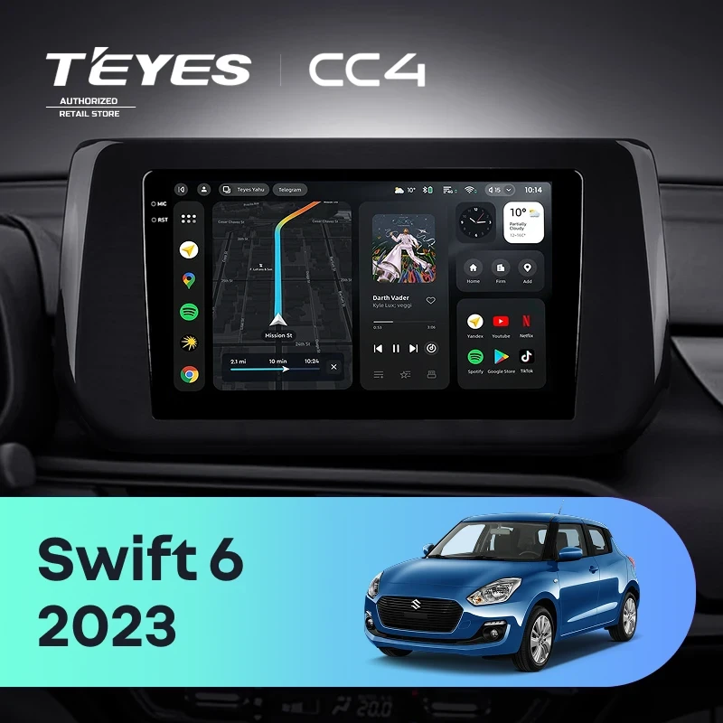 Штатная магнитола Teyes CC4 6/64 Suzuki Swift 6 (2023-2026)