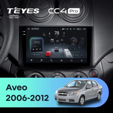 Штатная магнитола Teyes CC4 Pro 8/128 Chevrolet Aveo T250 (2006-2012)