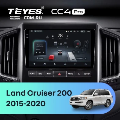 Штатная магнитола Teyes CC4 Pro 8/128 Toyota Land Cruiser 200 (2015-2020) F1