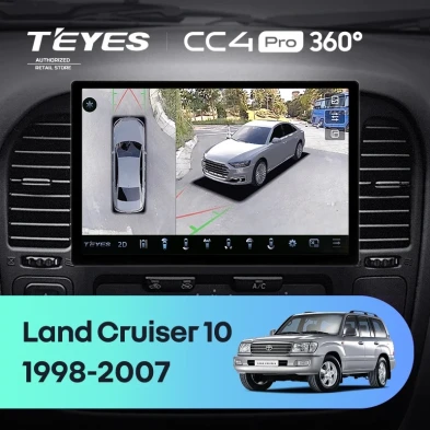 Штатная магнитола Teyes CC4 Pro 360 8/128 Toyota Land Cruiser 10 J100 100 (1998-2007) (11")