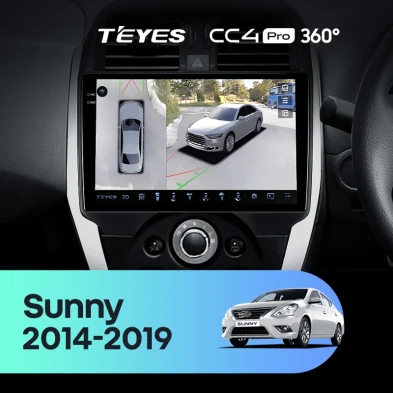 Штатная магнитола Teyes CC4 Pro 360 12/256 Nissan Sunny (2014-2019) F2 Правый руль