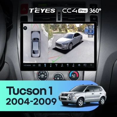 Штатная магнитола Teyes CC4 Pro 360 12/256 Hyundai Tucson 1 (2004-2009) F1 (13")