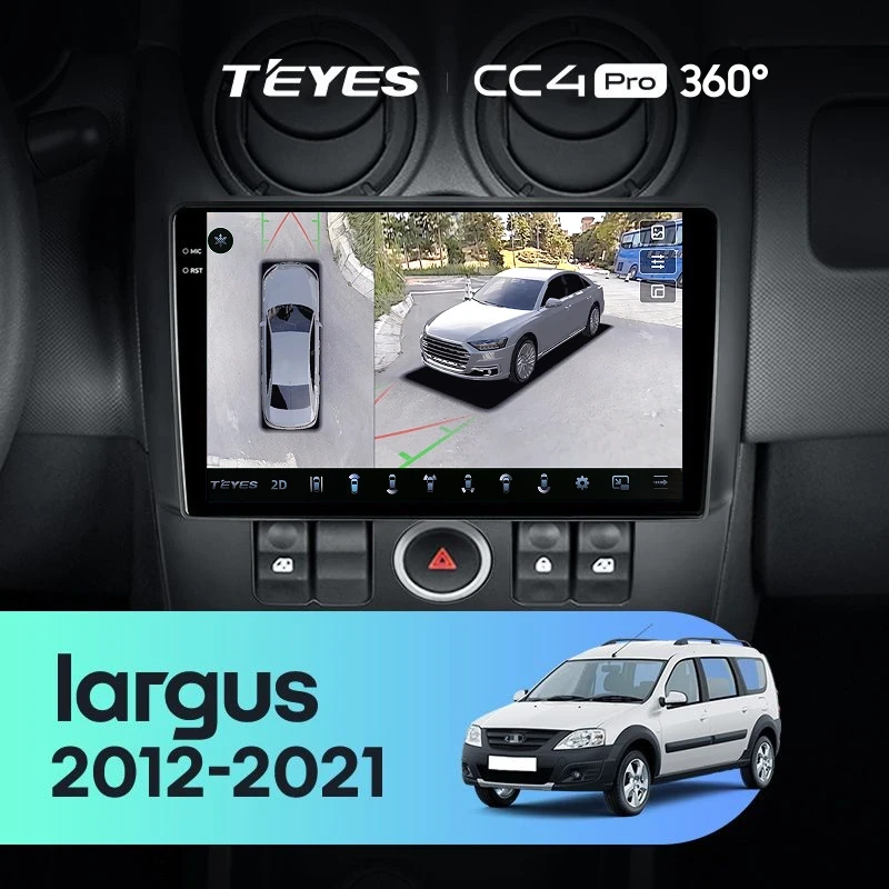 Штатная магнитола Teyes CC4 Pro 360 8/128 LADA largus (2012-2021)