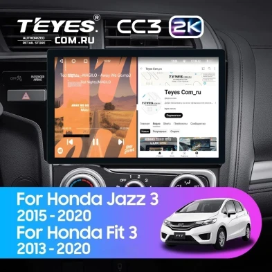 Штатная магнитола Teyes CC3 2K 4/32 Honda Fit 3 GP GK (2013-2020) Тип-A (11")