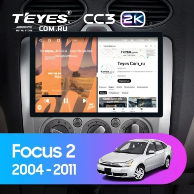 Штатная магнитола Teyes CC3 2K 4/64 Ford Focus 2 Mk 2 (2004-2011) F2 (11")