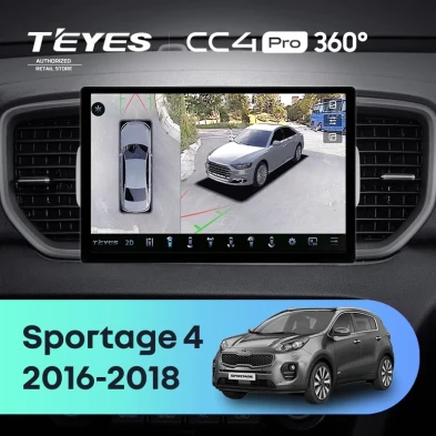 Штатная магнитола Teyes CC4 Pro 360 8/128 Kia Sportage 4 QL (2016-2018) Тип-B (11")