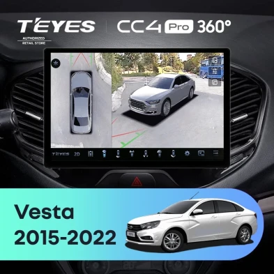 Штатная магнитола Teyes CC4 Pro 360 8/128 Lada Vesta Cross Sport (2015-2022) F1 (13")