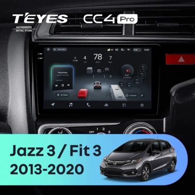 Штатная магнитола Teyes CC4 Pro 12/256 Honda Fit 3 GP GK (2013-2020) Тип-A Правый руль