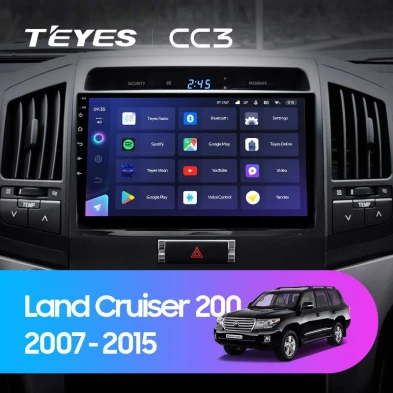 Штатная магнитола Teyes CC3 4/32 Toyota Land Cruiser 200 (2007-2015) F1