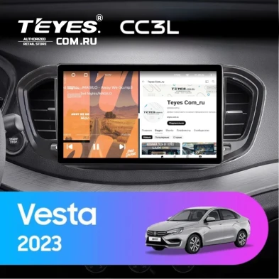 Штатная магнитола Teyes CC3L 4/64 LADA Vesta (2023-2026) F2 Тип-A (9")