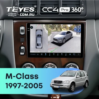 Штатная магнитола Teyes CC4 Pro 360 8/128 Mercedes ML W163 (1997-2005) (дерево)